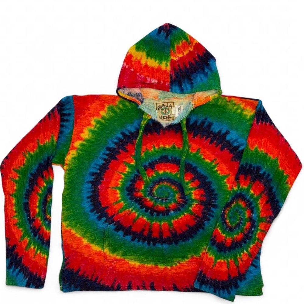 Vintage 90s Bright & BOLD Colorful Tie-Dye Hoodie